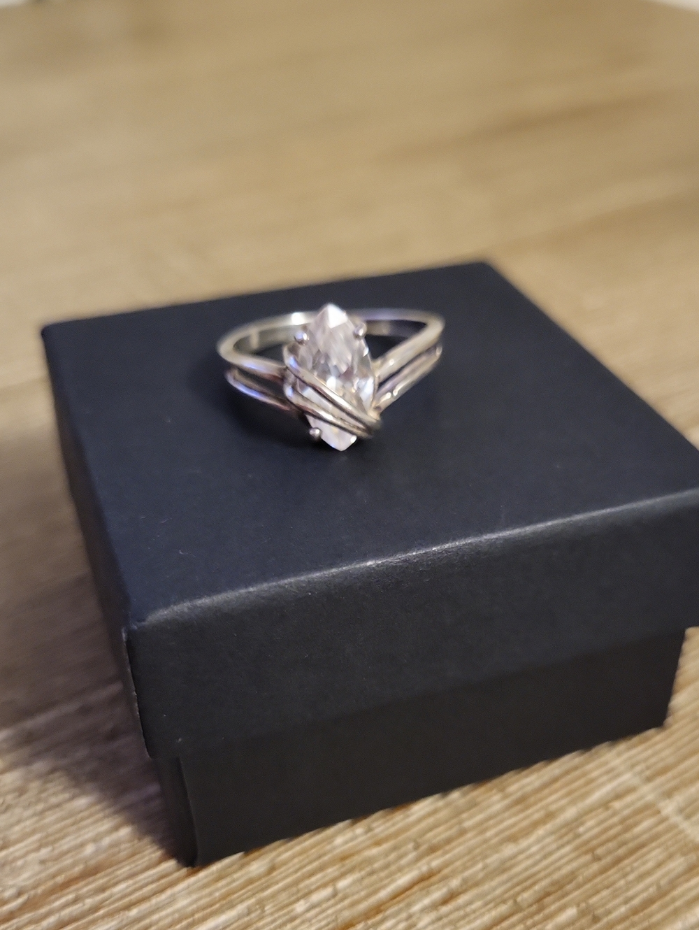 Vintage Chateau d' Argent 925 Sterling Silver Marqiise Wrap Ring
